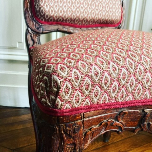 Réfection complète chaise Louis XV Régence
